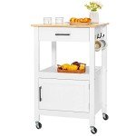 Giantex Rolling Kitchen Island Cart with Storage