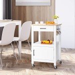 Giantex Rolling Kitchen Island Cart with Storage