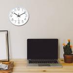 Silent 10-Inch Silver Battery Wall Clock for Home