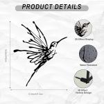 Unique 3D Metal Hummingbird Wall Art for Any Space