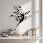 Unique 3D Metal Hummingbird Wall Art for Any Space