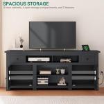 YITAHOME Black TV Stand for 75-80 Inch TVs