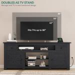 YITAHOME Black TV Stand for 75-80 Inch TVs