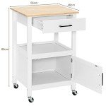 Giantex Rolling Kitchen Island Cart with Storage