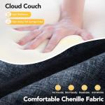 Cloud Modular Sofa with Ottomans - Deep Seat, Blue