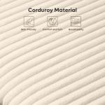 Beige Adjustable Queen Bed Frame with LED Lighting