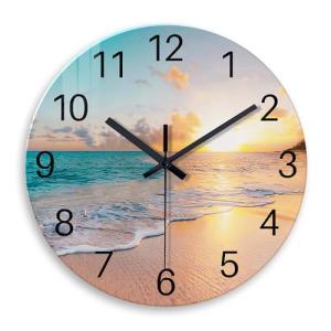 Beach-Themed Battery Operated Wall Clock, 12 Inch