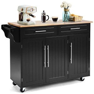 Giantex Rolling Kitchen Island Cart with Storage