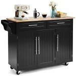 Giantex Rolling Kitchen Island Cart with Storage