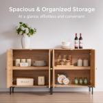 Modern Fluted Sideboard Cabinet with Adjustable Shelves