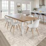 Large Washable 8x10 Neutral Brown Area Rug