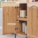 Modern Fluted Sideboard Cabinet with Adjustable Shelves