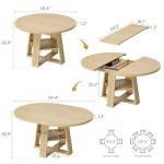 Extendable Round Dining Table for Space Saving Dining