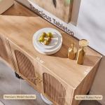 Modern Fluted Sideboard Cabinet with Adjustable Shelves