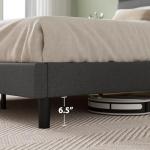 Zinus King Piper Upholstered Platform Bed - Dark Grey