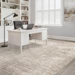 Large Washable 8x10 Neutral Brown Area Rug