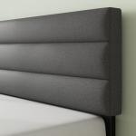 Zinus King Piper Upholstered Platform Bed - Dark Grey