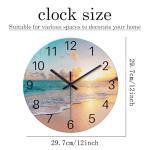 Beach-Themed Battery Operated Wall Clock, 12 Inch