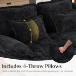 U Shaped Cloud Sectional Sofa with USB Port