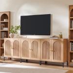 Modern Fluted Sideboard Cabinet with Adjustable Shelves