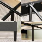 Zinus King Piper Upholstered Platform Bed - Dark Grey