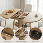 Extendable Round Dining Table for Space Saving Dining