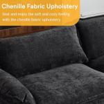 Black Modular Sectional Sofa with Ottoman