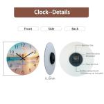 Beach-Themed Battery Operated Wall Clock, 12 Inch