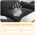 Black Modular Sectional Sofa with Ottoman