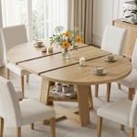 Extendable Round Dining Table for Space Saving Dining