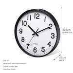 Silent 12-Inch Round Wall Clock for Any Room