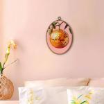 Funky Orange Disco Ball Oval Wall Art