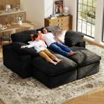 KKL 85" Black Modular Cloud Sofa Bed