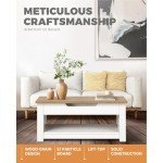 Lift-Top Wooden Coffee Table with Hidden Storage