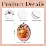 Funky Orange Disco Ball Oval Wall Art