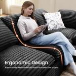 KKL 85" Black Modular Cloud Sofa Bed