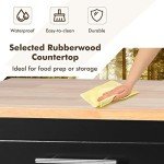 Giantex Rolling Kitchen Island Cart with Storage