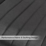 Set of 6 Modern Upholstered Dining Chairs, Black