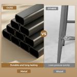 Set of 4 Modern Beige Metal Dining Chairs