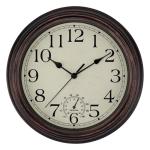 Foxtop 12-Inch Retro Silent Waterproof Wall Clock