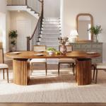 HUAHUU Extendable Round Dining Table for 4-8
