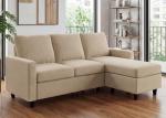 HONBAY Convertible L-Shaped Sectional Sofa, Dark Beige