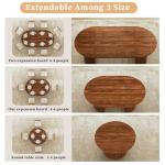 HUAHUU Extendable Round Dining Table for 4-8