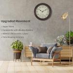 Foxtop 12-Inch Retro Silent Waterproof Wall Clock