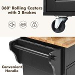 Giantex Rolling Kitchen Island Cart with Storage