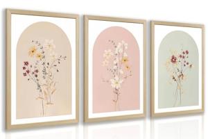 Botanical Wall Art Set of 3 - Vintage Prints