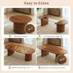 HUAHUU Extendable Round Dining Table for 4-8