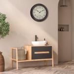 Foxtop 12-Inch Retro Silent Waterproof Wall Clock