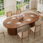 HUAHUU Extendable Round Dining Table for 4-8