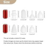 Set of 15 Small White Ceramic Bud Vases